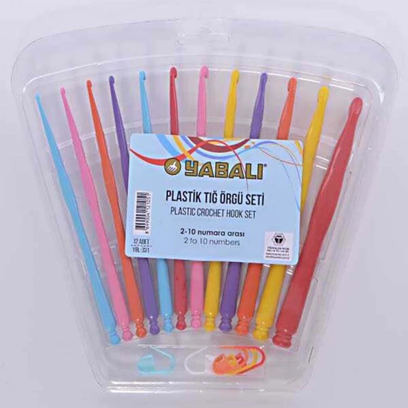 Yabalı Plastik Saplı Tığ Seti 12li