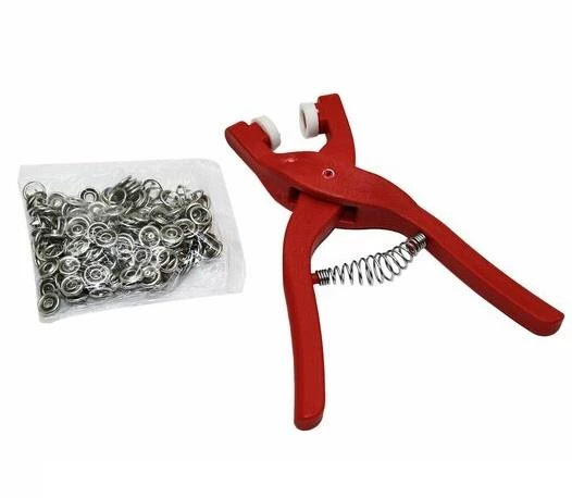Plastik Çıtçıt Pense Seti ( Çıtçıt Pense + Çıtçıt ) Kırmızı