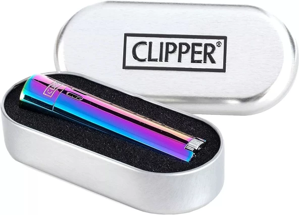 Clipper Özel Kutusunda Rüzgardan Etkilenmez Jet Alev Metal Çakmak - ICY - 4
