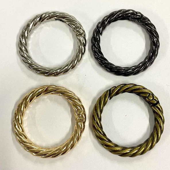 Burgulu Metal Çanta Halkası Yaylı