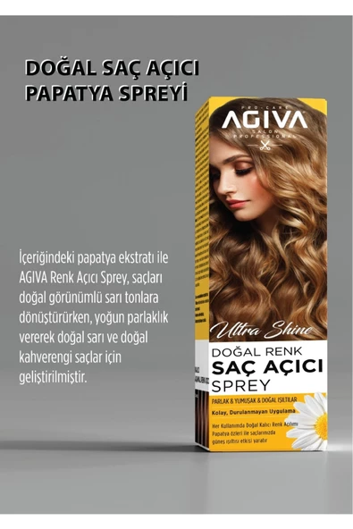 Agiva Saç Açıcı Sprey Doğal Renk 150 Ml - 5