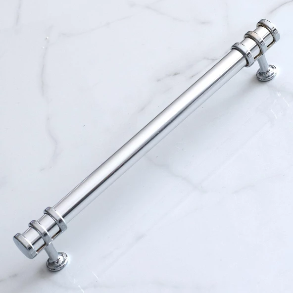 Mobilya Kulp 224 mm Krom Metal Mutfak Çekmece Dolap Kapak Kulpları Dolabı Kulbu Kulpu 22.4 cm - 2