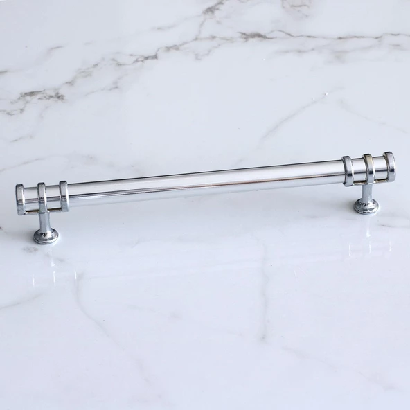 Mobilya Kulp 224 mm Krom Metal Mutfak Çekmece Dolap Kapak Kulpları Dolabı Kulbu Kulpu 22.4 cm - 4