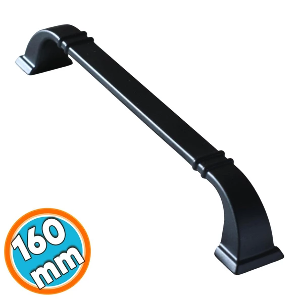 Mobilya Kulp Mutfak Dolabı Çekmece Dolap Kulpları Kapak Kulpu Kulbu Siyah 160 mm Metal ürün görseli