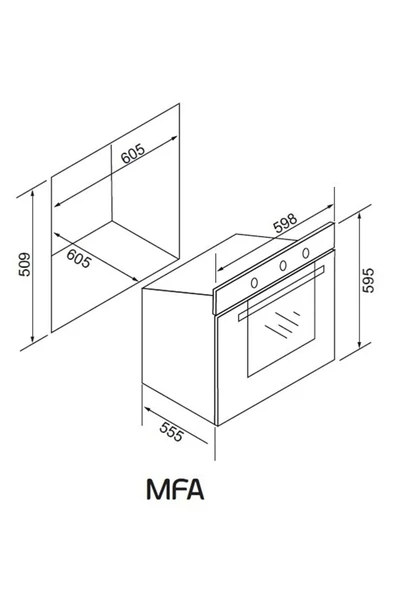 Alveus Mfa 604 Statik Beyaz Ankastre Fırın - 4