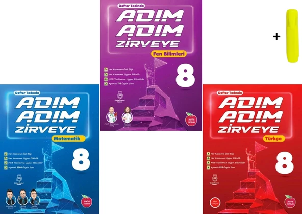 Newton 8. Sınıf Matematik Fen Türkçe Adım Adım Zirveye Soru Bankası Yeni