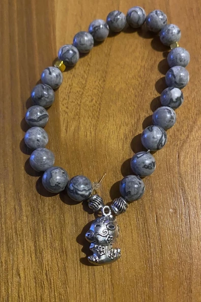 Çİn Takvimi Burçları Çharm Jasper Doğal Taş Bileklik Hand Made El İşi Feng Shui Ejderha Yılı Koruyucu Hayvan Dragon Ejde - 2