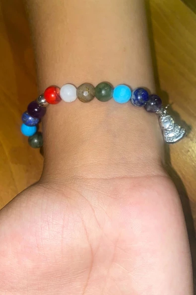 Çİn Takvimi Burçları Çharm 7 Çakra Doğal Taş Bileklik Hand Made El İşi Feng Shui Ejderha Yılı Koruyucu Hayvan Snake Yıla - 2
