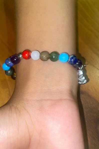 Çİn Takvimi Burçları Çharm 7 Çakra Doğal Taş Bileklik Hand Made El İşi Feng Shui Ejderha Yılı Koruyucu Hayvan Snake Yıla - 3