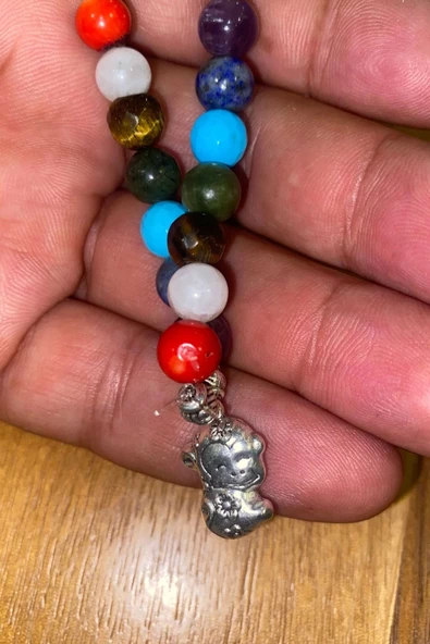 Çİn Takvimi Burçları Çharm 7 Çakra Doğal Taş Bileklik Hand Made El İşi Feng Shui Ejderha Yılı Koruyucu Hayvan Monkey May - 4
