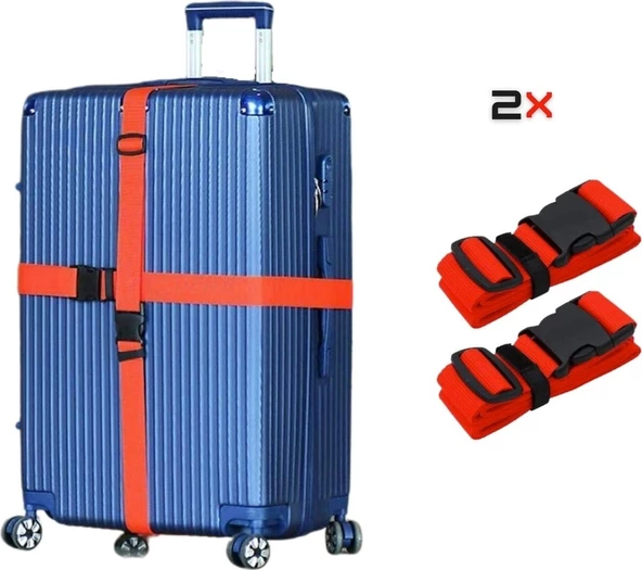 Kımızı Renk Valiz Kemeri 2 Adet En 4cm