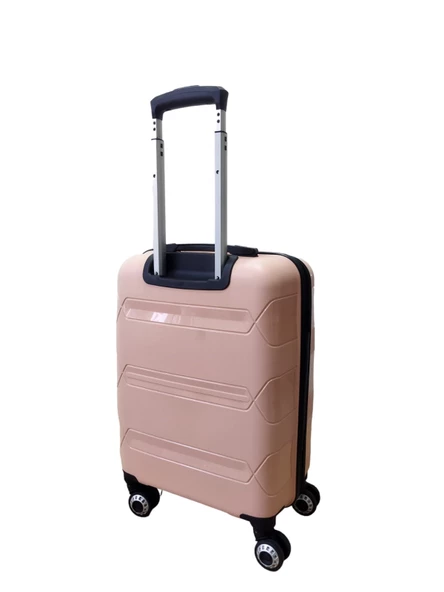 Hotowa Gold PP Valiz 8011 Pembe Bej TSA Kilitli İkili Set - 3