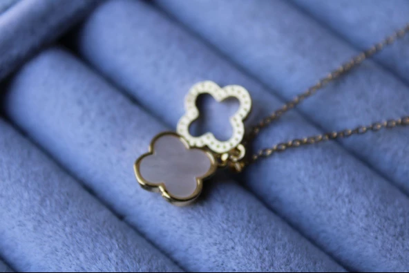 Byantep Yonca Silver Çelik Kolye - 2