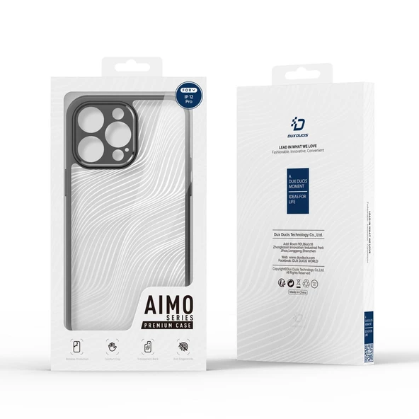 Dux Ducis iPhone 12 Pro Aimo Series Premium Buzlu Sert PC-TPU Kılıf - 3