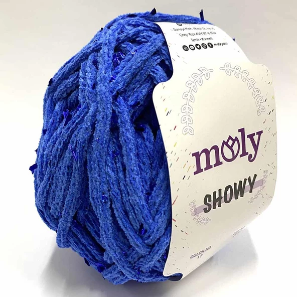Moly Showy Örgü İpi ( 100 Gram ) Saks Mavisi