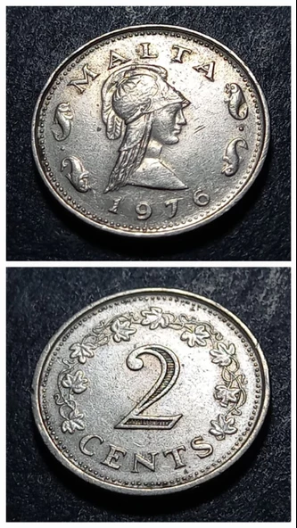 Escoines Koleksiyon 1976 Malta 2cent ÇÇT+ eski yabancı madeni para (1976) - 3996366a5b9a4141b2