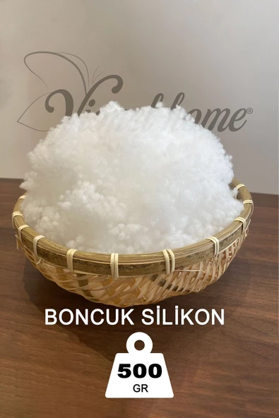 Vionel Home 1. Kalite %100 Boncuk Silikon Elyaf 500 Gr, Beyaz, Yastık Oyuncak Dolgusu