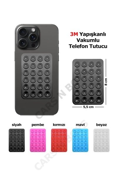 qasul Vantuzlu Pratik Otomobil Araba Torpido Cep Telefonu Sabitleme Pedi Tutucu Güçlü Sağlam - 2