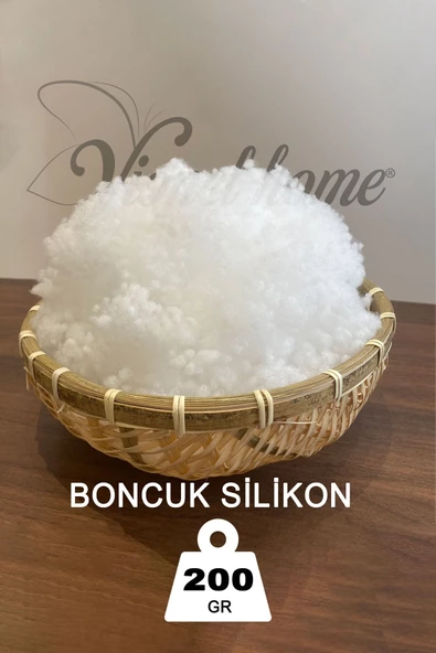 Vionel Home 1. Kalite %100 Boncuk Silikon Elyaf 200 Gr, Beyaz, Yastık Oyuncak Dolgusu