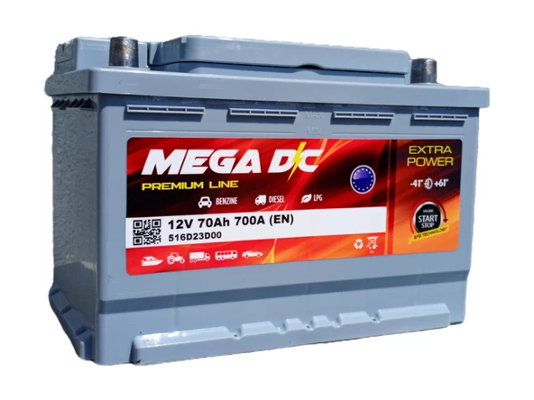 Mega DC Premium Line EFB 12V 70AH 700A (EN) START-STOP Aküsü