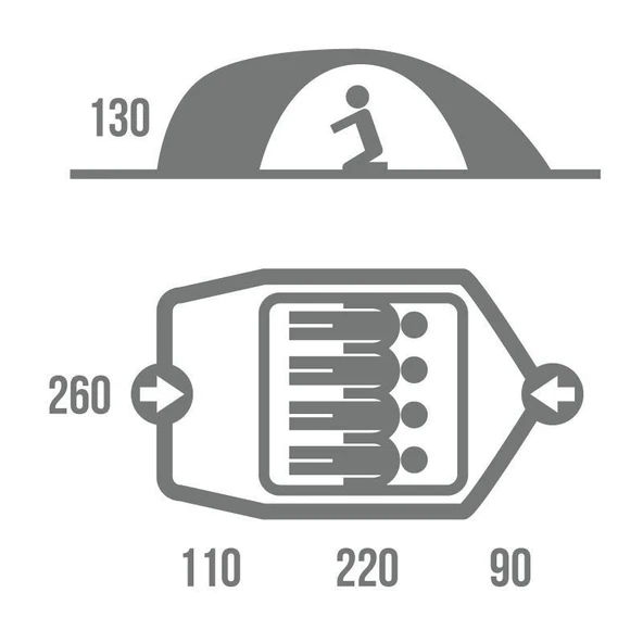 HUSKY BARON YESIL 4 KISILIK CADIR - Resim 4