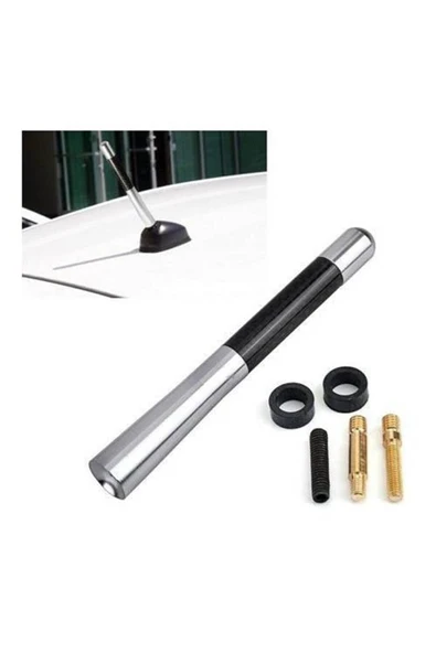 Karbon Fiber Desenli Çubuk Anten Oto Radyo Anteni - 6