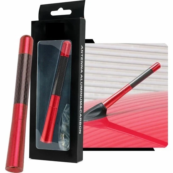 Karbon Fiber Desenli Çubuk Anten Oto Radyo Anteni - 3