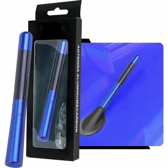 Karbon Fiber Desenli Çubuk Anten Oto Radyo Anteni - 4