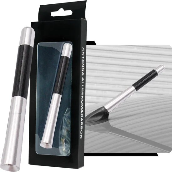 Karbon Fiber Desenli Çubuk Anten Oto Radyo Anteni - 5