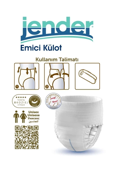 Jender Emici Külot Yetişkin Hasta Bezi Large 4 Paket 120 Adet - Resim 3