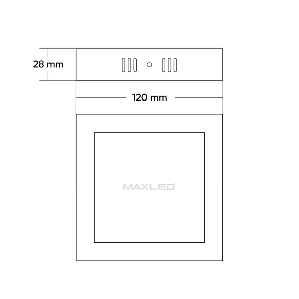 Sıva Üstü Kare LED Panel Beyaz Kasa - 6W 6500K - Maxled MX-1056B