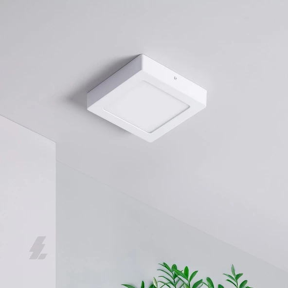Sıva Üstü Kare LED Panel Beyaz Kasa - 12W 3000K - Maxled MX-1058G