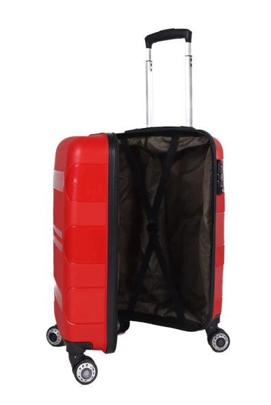 Hotowa Gold PP Valiz 8011 Kırmızı TSA Kilitli Üçlü Set - 5