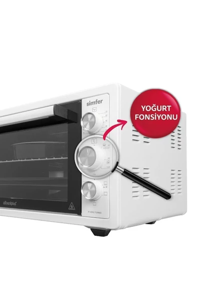 Simfer 4502 Turbo Beyaz Midi Fırın 45 Litre Yoğurt Fonksiyonlu - 4