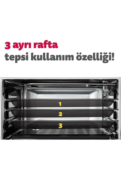 Simfer 4502 Turbo Beyaz Midi Fırın 45 Litre Yoğurt Fonksiyonlu - 5