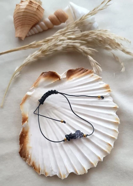 Bileklik Doğal Taş Bileklik Biyotit Ayarlanabilir Kadın Bileklik Çakra Yogo ürün görseli