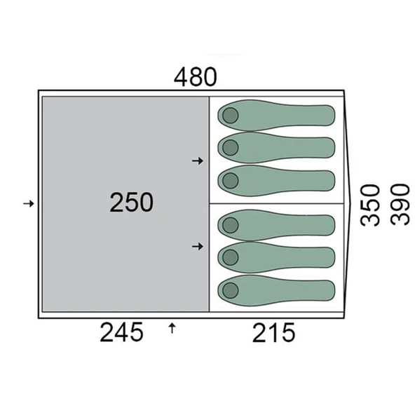 PINGUIN INTERVAL 6 YESIL CADIR - Resim 2