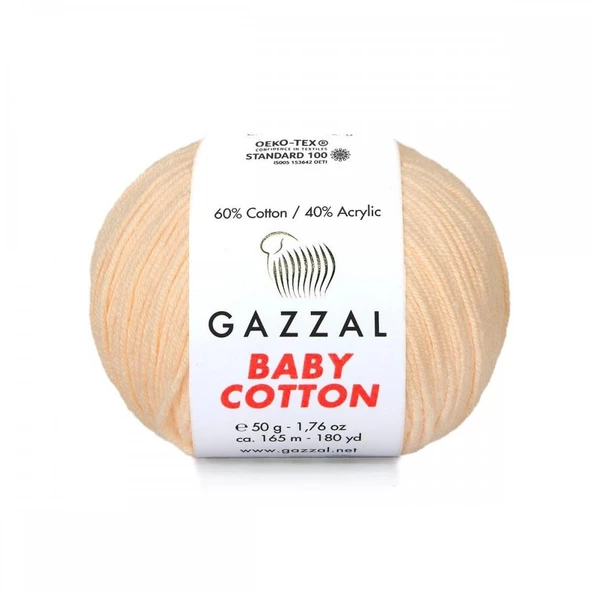 Gazzal Baby Cotton Örgü İpi 3469 Ten Rengi