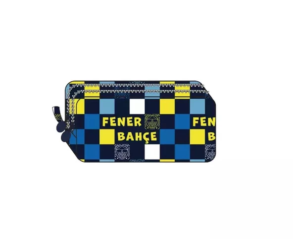 Fenerbahçe Dama Desen Kalem Çantası 2 Bölmeli Kalemlik