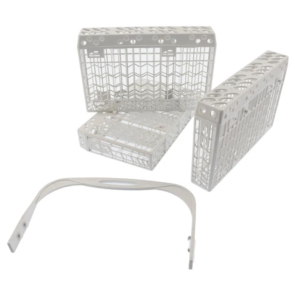 3 Hazneli Portatif Bulaşık Makinesi Çatal Kaşık Sepeti Samsung Franke ile Uyumlu - Resim 3