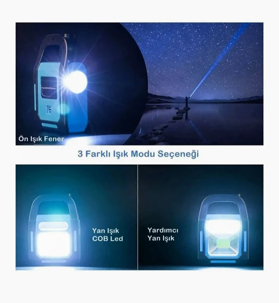 Cata güneş enerjili LED el feneri - 5