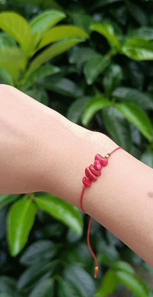 Bileklik Doğal Taş Bileklik Mercan Ayarlanabilir Kadın Bileklik Çakra Yogo - 2