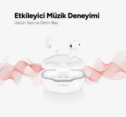 Mojue By Ttec TW06 TWS Kablosuz Bluetooth 5.3 Kulak İçi Kulaklık Beyaz - 3