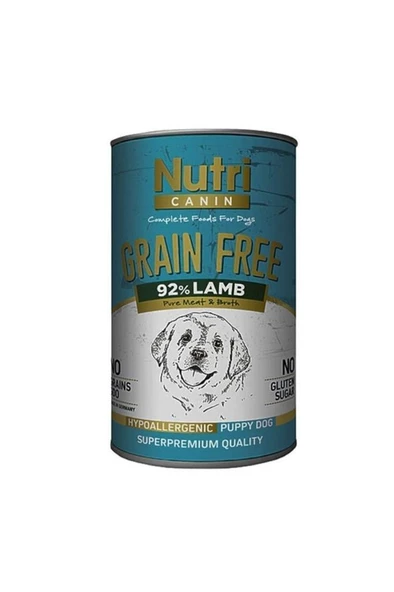 Nutri Canin Tahılsız Puppy Kuzu Etli Konserve Yavru Köpek Maması 400Gr