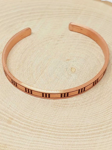 Motifli Bakır Bileklik (52562) - Resim 4