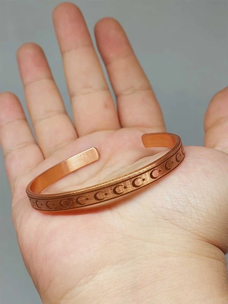 Motifli Bakır Bileklik (52560) - Resim 4