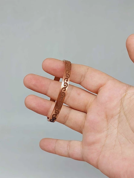 Motifli Bakır Bileklik (52554) - Resim 3