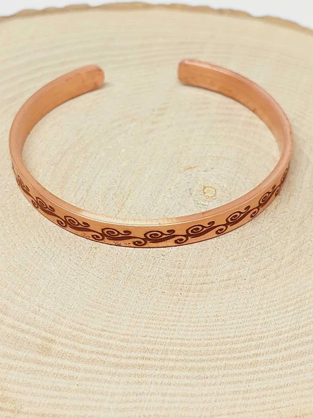 Motifli Bakır Bileklik (52544) - Resim 4