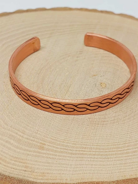 Motifli Bakır Bileklik (52542) - Resim 4