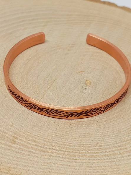 Motifli Bakır Bileklik (52546) - Resim 4